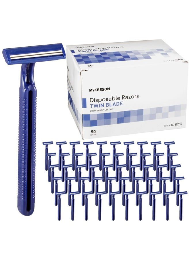 McKesson Twin Blade Razor Disposable - Box of 50 - Model 16-rz50 - Image 1